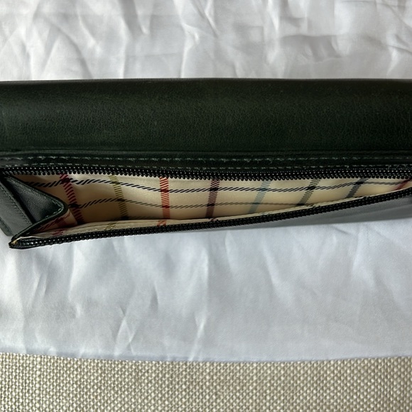 New in Box Coach Bleecker Bottle Green Checkbook Wallet Tattersall Lining w/tags - Picture 9 of 13